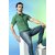 PrintCultr Solid Men Polo Neck Polyester Green T-Shirt