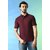 PrintCultr Solid Men Polo Neck Cotton Blend Maroon T-Shirt
