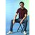 PrintCultr Solid Men Polo Neck Cotton Blend Maroon T-Shirt