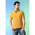 PrintCultr Solid Men Polo Neck Polyester Yellow T-Shirt