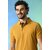 PrintCultr Solid Men Polo Neck Polyester Yellow T-Shirt