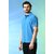 PrintCultr Solid Men Polo Neck Cotton Blend Blue T-Shirt