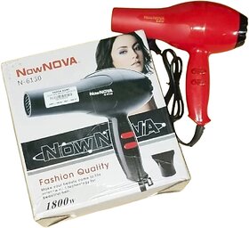1800W Professional Hair Dryer for Quick Drying & Styling  Hot/Cold Air, Cool Shot, Multiple Modes (Black & Red)