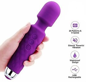 Massager Machine for Women -Rechargeable Wireless Mini Body Massager with 20 Vibration Modes, 8 Speeds