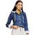 Minha Denim Womens Fancy Glamorous Jacket with Hood Cap  Stylish and Trendy Outerwear for Casual and Evening Wear
