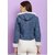 Minha Denim Womens Fancy Glamorous Jacket with Hood Cap  Stylish and Trendy Outerwear for Casual and Evening Wear