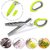 Stainless Steel Vegetable and Herb Scissor with 5 Blade Comb, Cleaning Brush