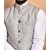 PrintCulture Men Solid Grey Cotton Blend Nehru Jacket