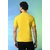 PRINTCULTR Men Solid Polo Neck Polyester Yellow T-Shirt