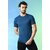 PrintCultr Solid Men Round Neck Polyester Dark Blue T-Shirt