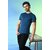 PrintCultr Solid Men Round Neck Polyester Dark Blue T-Shirt