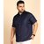 PrintCultr PLUS Plus Size Men Regular Fit Solid Curved Collar Casual Shirt