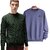 (Combo of 2) Fashlook Solid Green Full Sleeve Sweaters For Mens and Fashlook Mens Grey Solid Round Neck Full Sleeve Sweatshirt