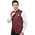 PrintCulture Men Self Design Brown Cotton Blend Nehru Jacket