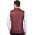 PrintCulture Men Self Design Brown Cotton Blend Nehru Jacket