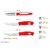 3 Pc Stainless Steel Knife Set Knife Set/PEELAR Set/3 PC/ Red Ã‚Â White