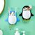 Penguins Shape Toothbrush Holder Plastic Stand for Toothpaste, Comb, Brush, Cream set of 1