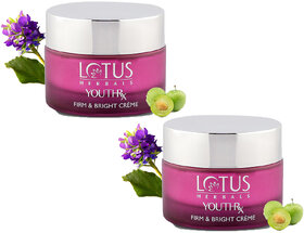 Lotus Herbals Youthrx Firm  Bright Cream Spf 20  Pa+++  Anti Ageing  Brightening 50g(Pack Of 2)