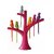 Birdie Plastic Fruit Fork Set with Stand 6-Pieces Multicolour