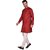 PrintCultr Men Kurta and Pyjama Set (Maroon, White)