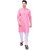 PrintCultr Men Kurta and Pyjama Set (Pink, White)