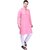 PrintCultr Men Kurta and Pyjama Set (Pink, White)