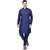 PrintCultr Men Kurta and Pyjama Set (Dark Blue)