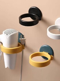 Professional Wall-Mounted Hair Dryer Storage Shelf, Stainless Steel Material, Silicone Pad to Prevent Scratches