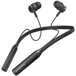 Signatize Wireless in-Ear Neckband Bluetooth Earphones with 10mm Drivers, Rich Music Experience, 50 Hours Playtime, Type
