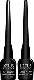 Lotus Make-Up Opulence Botanical Black Eye Liner 4G(Pack Of 2) 8 G (Black)