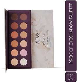 Lotus Make-Up Proedit Eye Primer Infused Pigmented Eyeshadow Palette Dream  Dusk12 Shades 16.8 G (Multi-Color)