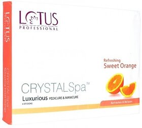Lotus Professional Crystalspa Luxurious Pedicure And Manicure-Refreshing Sweet Orange. (495 G, Set Of 5)