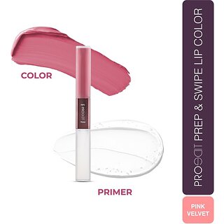 Lotus Make-Up Proedit Prep And Swipe Lip Color With Primer|Smudgeproof|Pl08- Pink Velvet (Pink Velvet, 6 G)