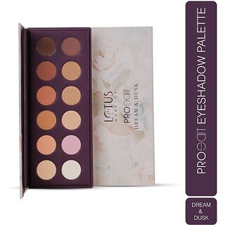 Lotus Make-Up Proedit Eye Primer Infused Pigmented Eyeshadow Palette Dream  Dusk12 Shades 16.8 G (Multi-Color)