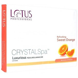 Lotus Professional Crystalspa Luxurious Pedicure And Manicure-Refreshing Sweet Orange. (495 G, Set Of 5)