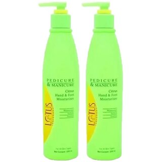 Lotus Professional Pedicure And Manicure Citrus Hand And Foot Moisturiser (500 Ml, Set Of 2)