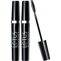 Lotus Make-Up Maxlash Volumnising Botanical Waterproof Mascara Black 4G(Pack Of 2) 8 G (Black)