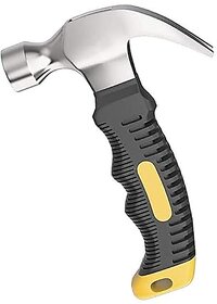 8 OZ Stubby Claw Hammer with Magnetic Nail Starter, Woodworking Hammer with Non-slip Handle Camping Hammer Small Hammer for Nailing Walls