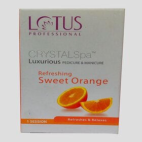 Lotus Professional Crystal Spa Luxurious Pedicure  Manicure Sweet Orange 1 Session (85 G, Set Of 6)