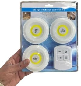 15-Year Warranty LED Light Set of 3 - Remote Control No Wiring Needed Switch Between Strong/Low Brightness Battery Operated Adhesive Tape Off Timer