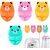 Cute Bears Wall Hooks 4 Different Colors Hooks Hanging Adhesive Hooks, Rurbeder Plug Wire Holder, Cartoon Bear Storage Hooks, Kitchen Gadgets (Colors- Sky, Orange, Yellow, Pink)(Pack of 6)