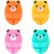 Cute Bears Wall Hooks 4 Different Colors Hooks Hanging Adhesive Hooks, Rurbeder Plug Wire Holder, Cartoon Bear Storage Hooks, Kitchen Gadgets (Colors- Sky, Orange, Yellow, Pink)(Pack of 6)