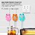 Cute Bears Wall Hooks 4 Different Colors Hooks Hanging Adhesive Hooks, Rurbeder Plug Wire Holder, Cartoon Bear Storage Hooks, Kitchen Gadgets (Colors- Sky, Orange, Yellow, Pink)(Pack of 6)