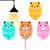 Cute Bears Wall Hooks 4 Different Colors Hooks Hanging Adhesive Hooks, Rurbeder Plug Wire Holder, Cartoon Bear Storage Hooks, Kitchen Gadgets (Colors- Sky, Orange, Yellow, Pink)(Pack of 6)