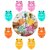 Cute Bears Wall Hooks 4 Different Colors Hooks Hanging Adhesive Hooks, Rurbeder Plug Wire Holder, Cartoon Bear Storage Hooks, Kitchen Gadgets (Colors- Sky, Orange, Yellow, Pink)(Pack of 6)