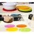 Plantex Multipurpose Silicone Round Hot Mat for Kitchen and Dining/Hot Plate Stand, Set of 4 Silicone Trivet (Pack of 1)