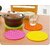 Plantex Multipurpose Silicone Round Hot Mat for Kitchen and Dining/Hot Plate Stand, Set of 4 Silicone Trivet (Pack of 1)