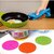 Plantex Multipurpose Silicone Round Hot Mat for Kitchen and Dining/Hot Plate Stand, Set of 4 Silicone Trivet (Pack of 1)