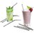 Reusable Stainless Steel Straws for Drinking with Brushes 8.5 Inches BPA-Free Metal Thick Long (2 Bent + 2 Straight +1 Brush)