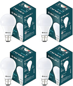 BAJAJ 9 W Basic Round B22 LED Bulb (White, Pack of 4)